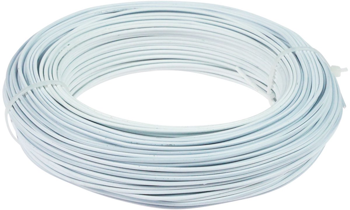 Aluminiumdraad, 2 mm wit, sieradendraad, 60 m (500 g), knutseldraad vo