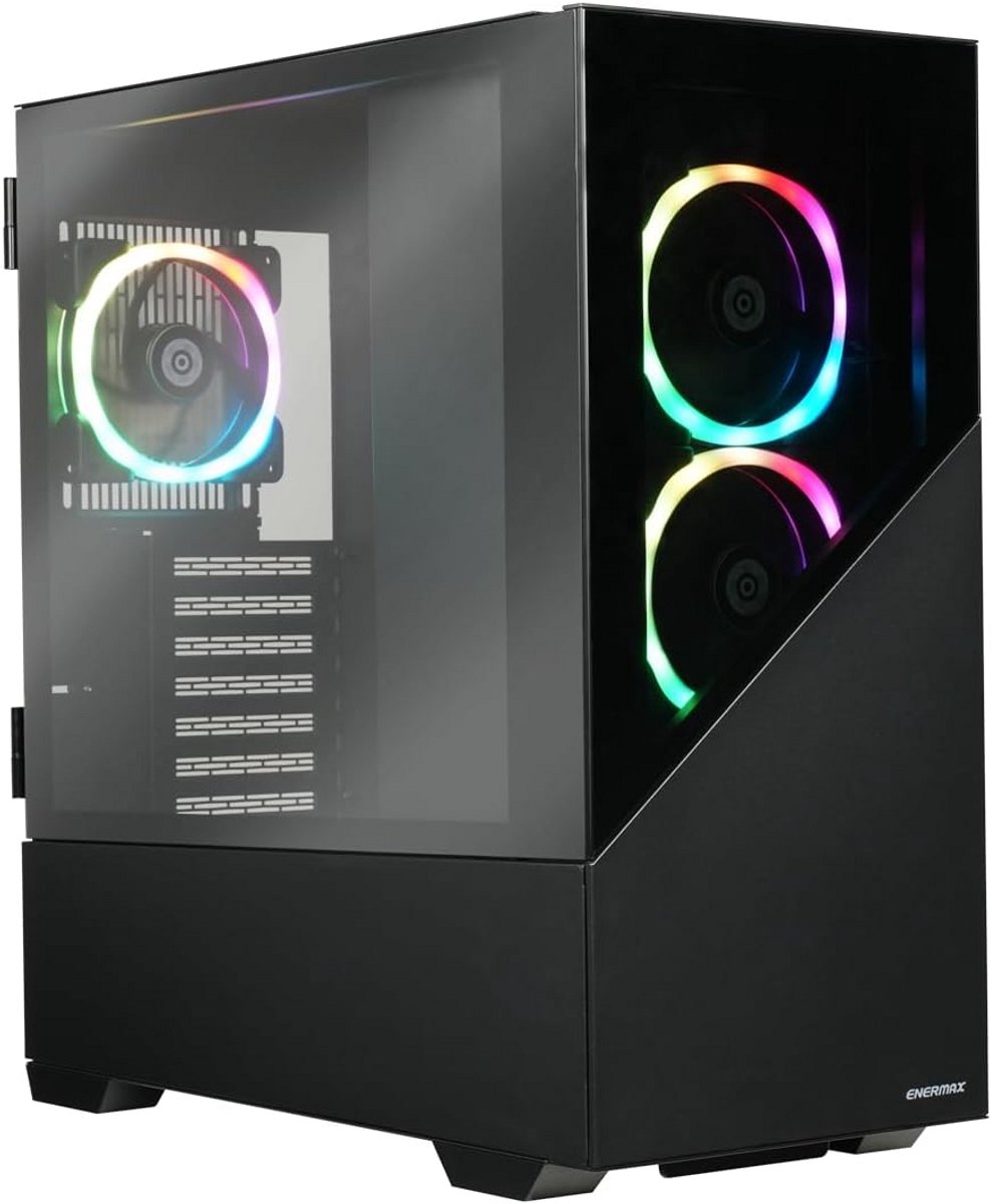 ATX Mid Tower Gaming PC Behuizing met Gehard Glas en ARGB Fans