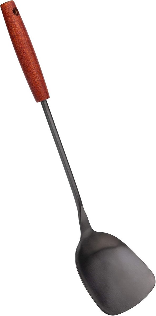 Grote Roestvrijstalen Wokspatel 38 cm - Stevig Keukengerei
