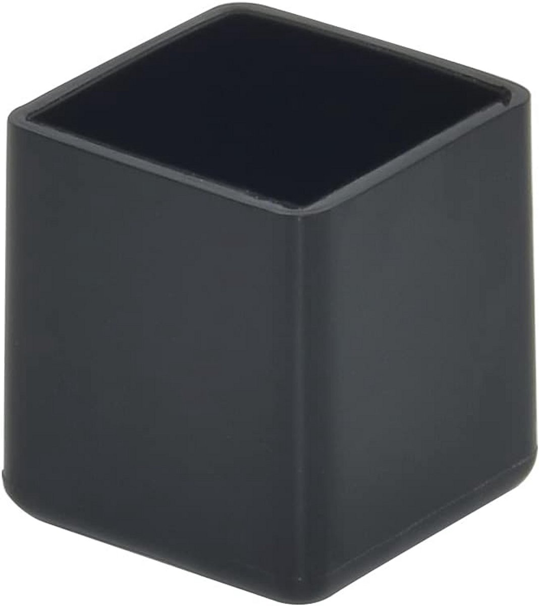Vierkante Stoelpootdoppen Zwart PVC voor Hardhouten Vloeren 20x20 mm