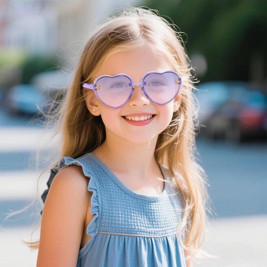 Set van 3 Hartvormige Kinderzonnebrillen met UV400 Bescherming — afbeelding 3