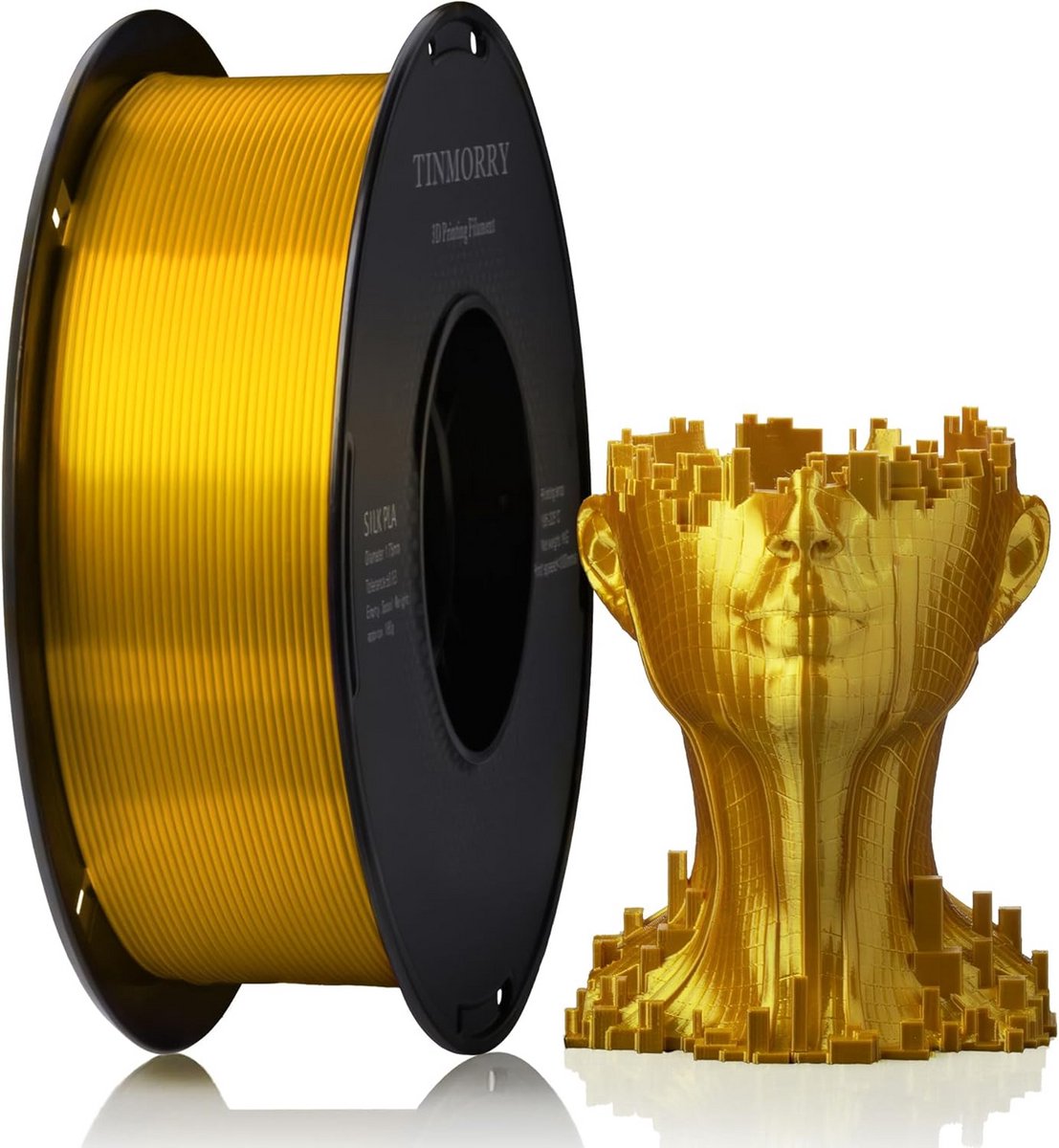 Glanzend Zijden PLA Filament 1.75mm voor 3D Printer, 1 kg Spoel in Goudkleur