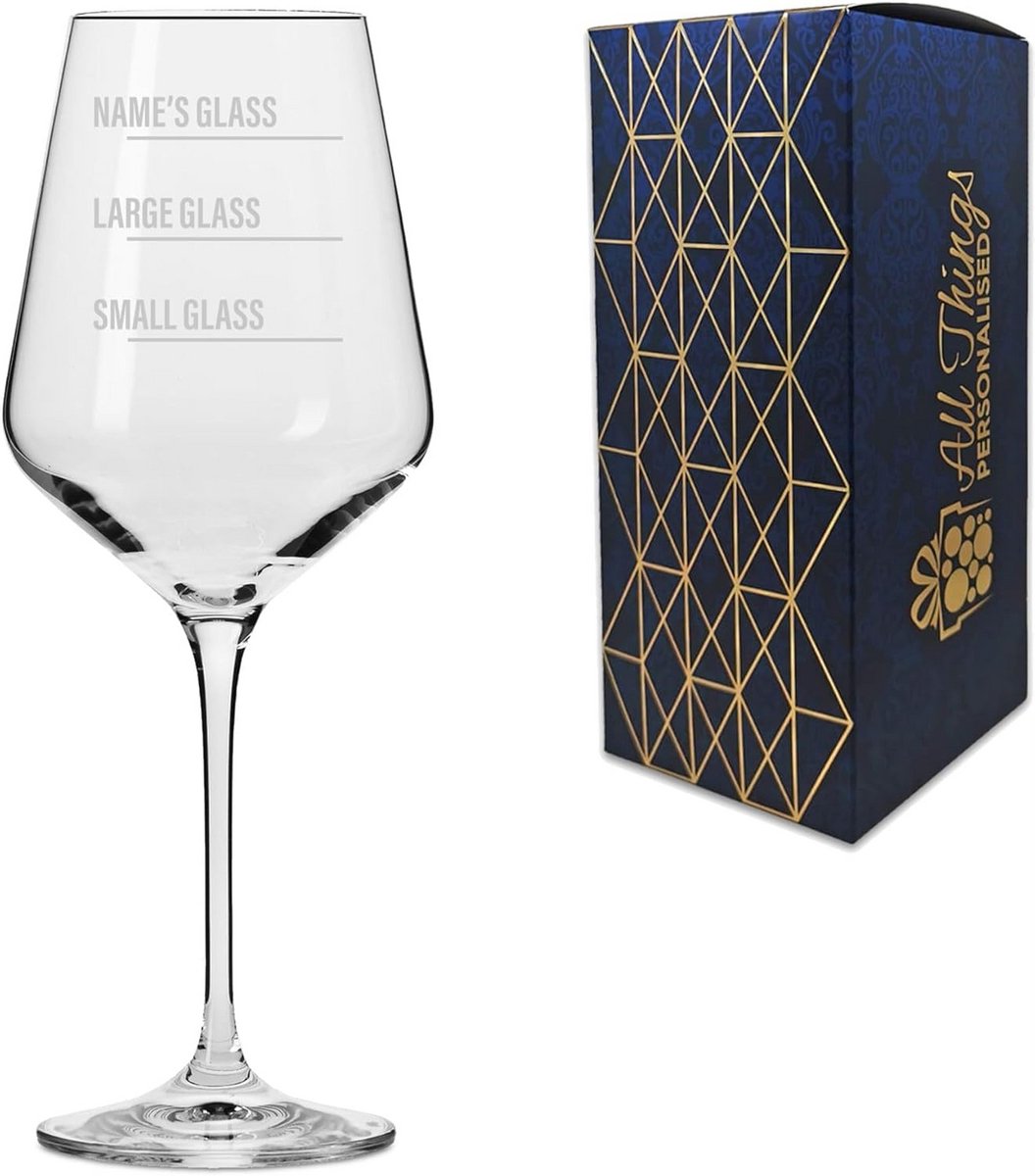 Gegraveerd Wijnglas met Naam voor Elke Gelegenheid - Groot Maat Bekertje