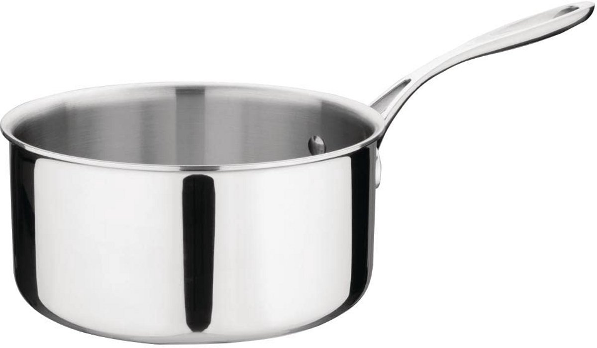 RVS Steelpan 3 Liter Tri-Wall Kookpan met Deksel - Professioneel Kookgerei