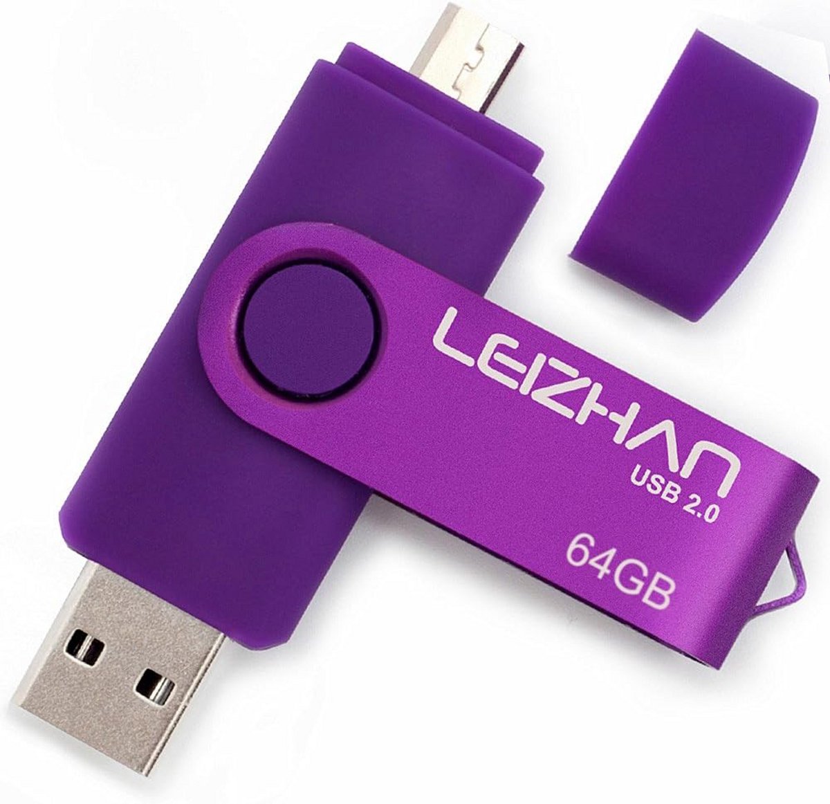 OTG USB Stick 64GB Dual Connector voor Telefoon en PC - Micro USB & Standaard USB 2.0