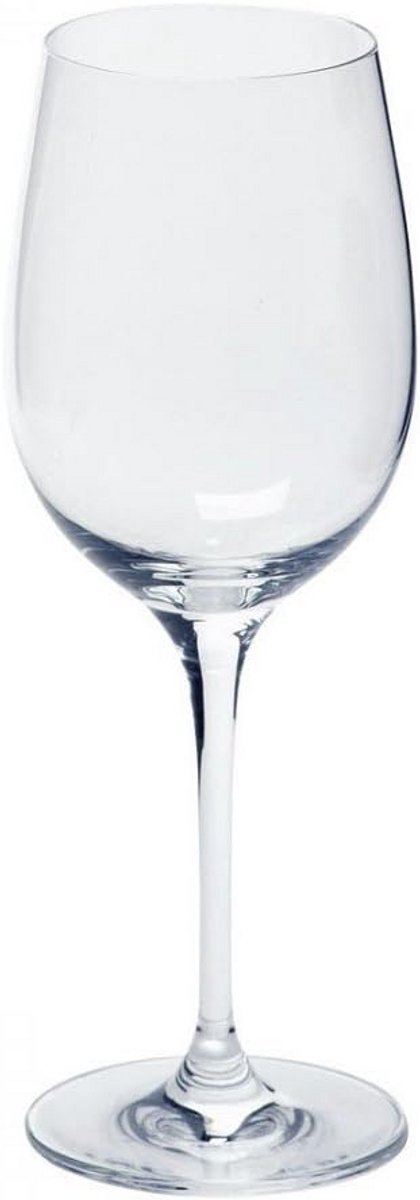 Elegante Witte Wijnglas 370 ml - Vaatwasmachinebestendig Glas met Getrokken Steel