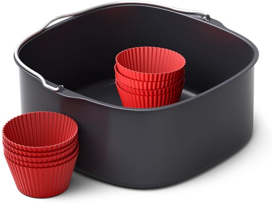 Foto: Philips ovenschaal bakblik airfryer accessoire hd9957 00 geschikt voor philips bakset met 9 muffinvormen