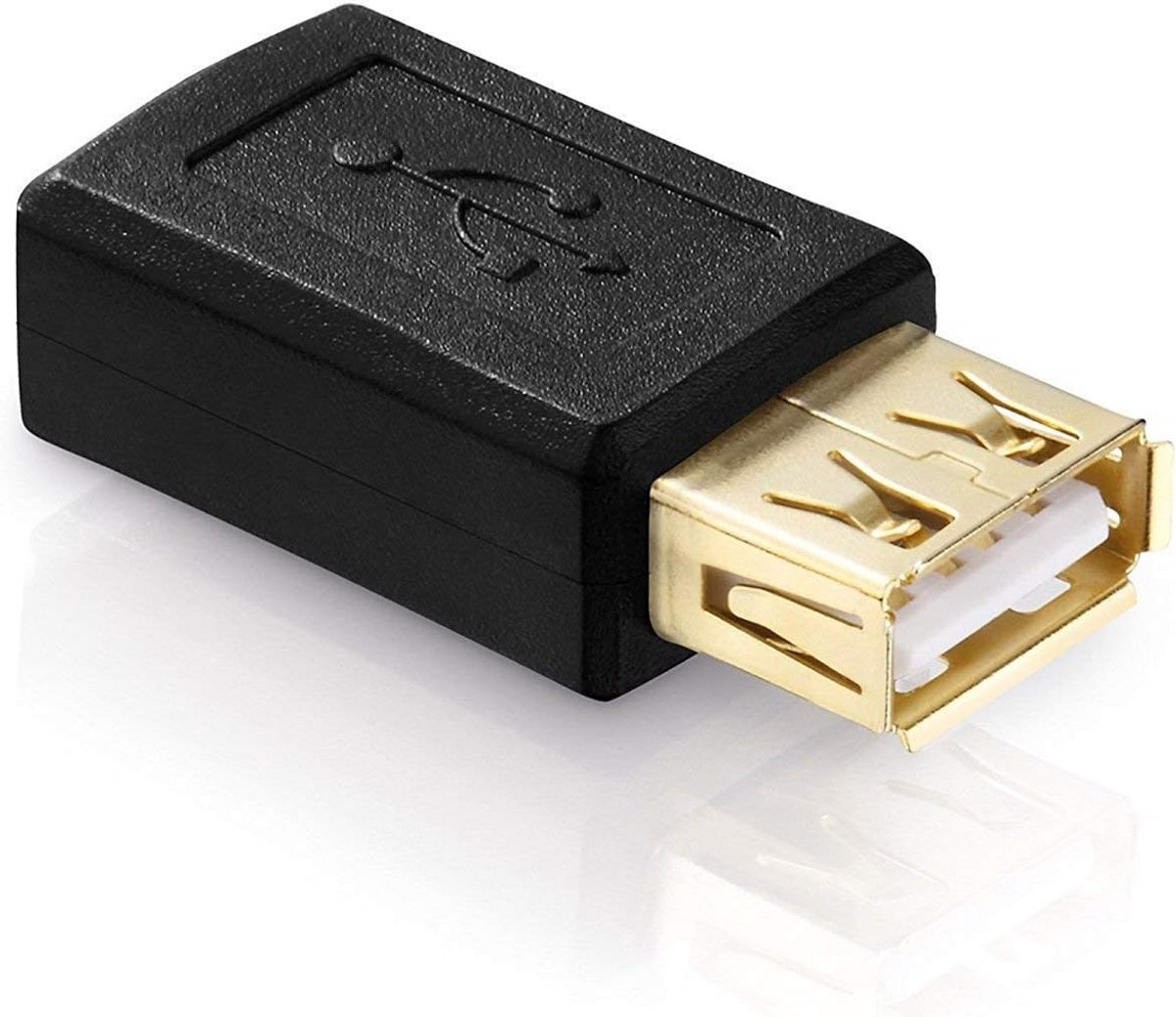 USB 2.0 Adapter Micro-USB naar USB-A Type A Zwart - Opladen & Data Kabel Adapter