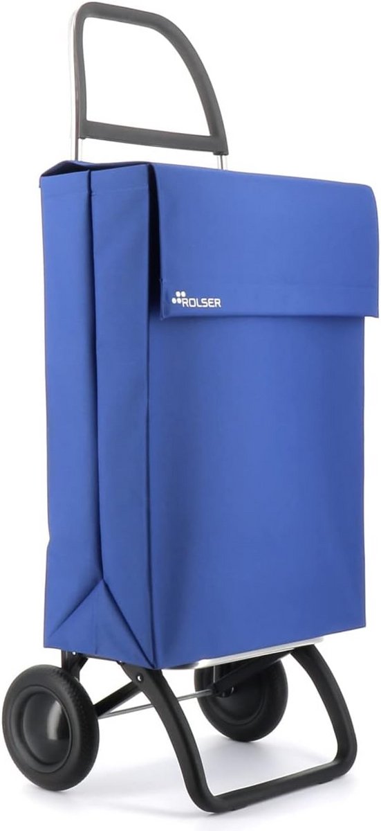 Lichte 2-Wiel Boodschappentrolley met Grote Inhoud - Blauw