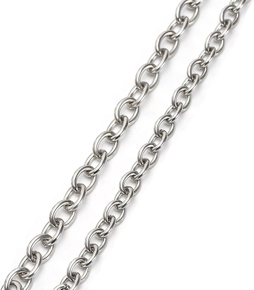 Fijne Roloketting Halsketting Roestvrij Staal voor Dames en Heren
