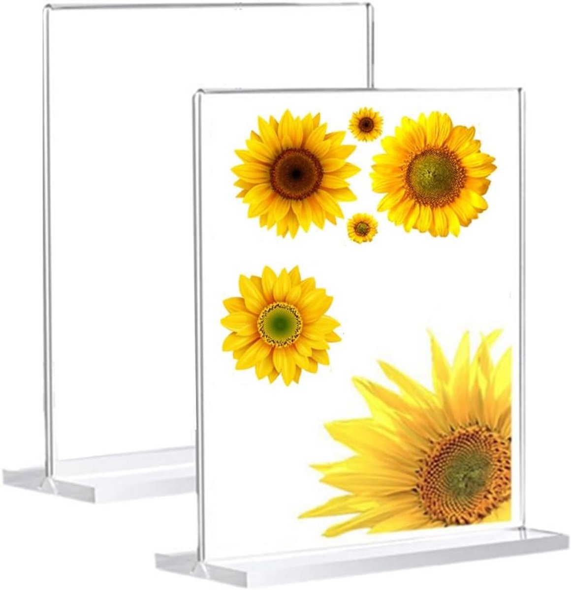 2x Acryl Tafelstandaard A4 - T-Standaard voor Posters, Menu's en Informatie
