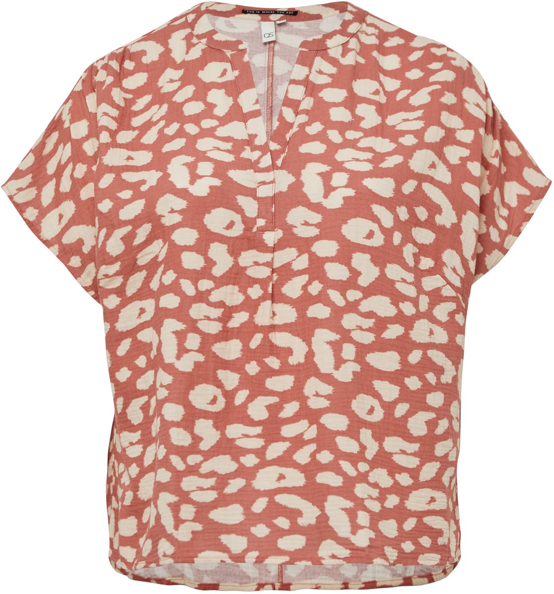 QS - female - Double face blouse met plooitjes