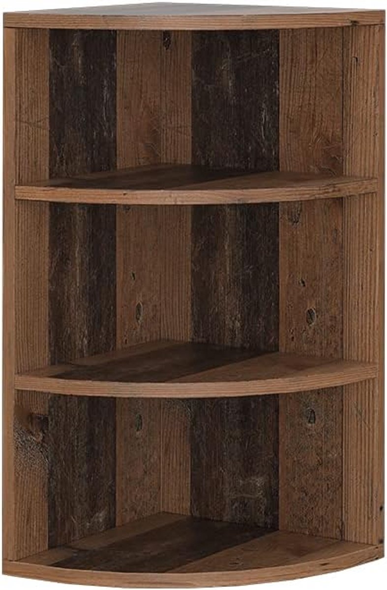 Functioneel Hoekrek in Antiek Hout 60 x 30 cm