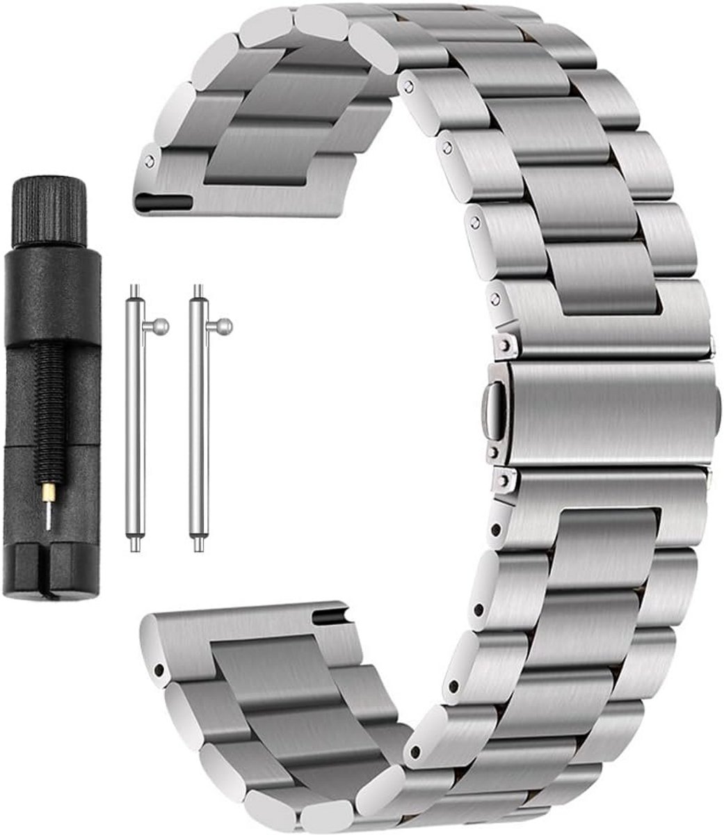 Roestvrijstalen Horlogeband 20mm en 22mm met Snelsluiting Unisex