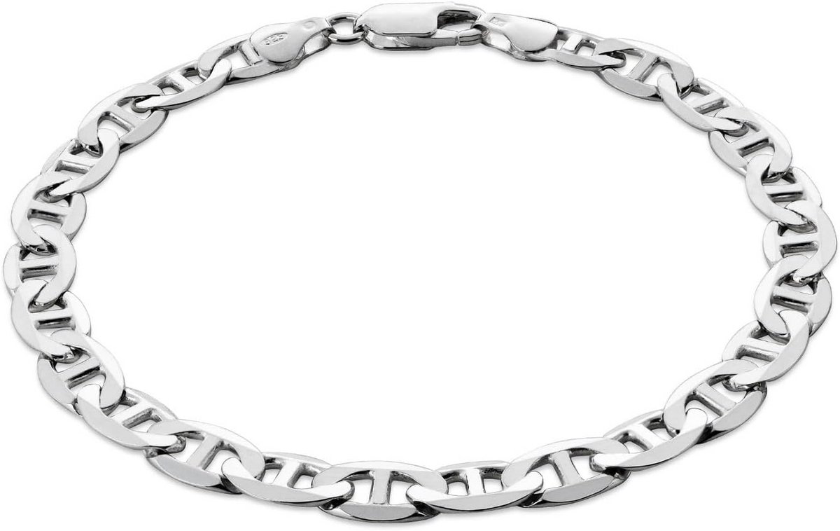 Heren Armband Massief 925 Zilver Schakelarmband Klassiek Ontwerp