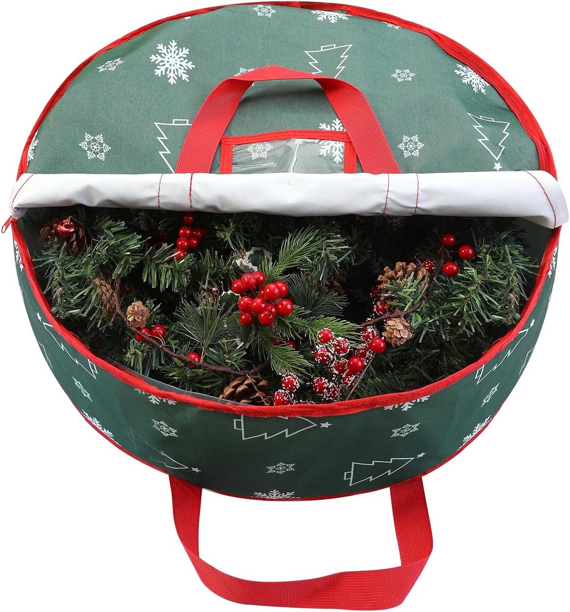 Grote Waterdichte Opbergtas voor Kerstkrans en Decoratie - 75 cm
