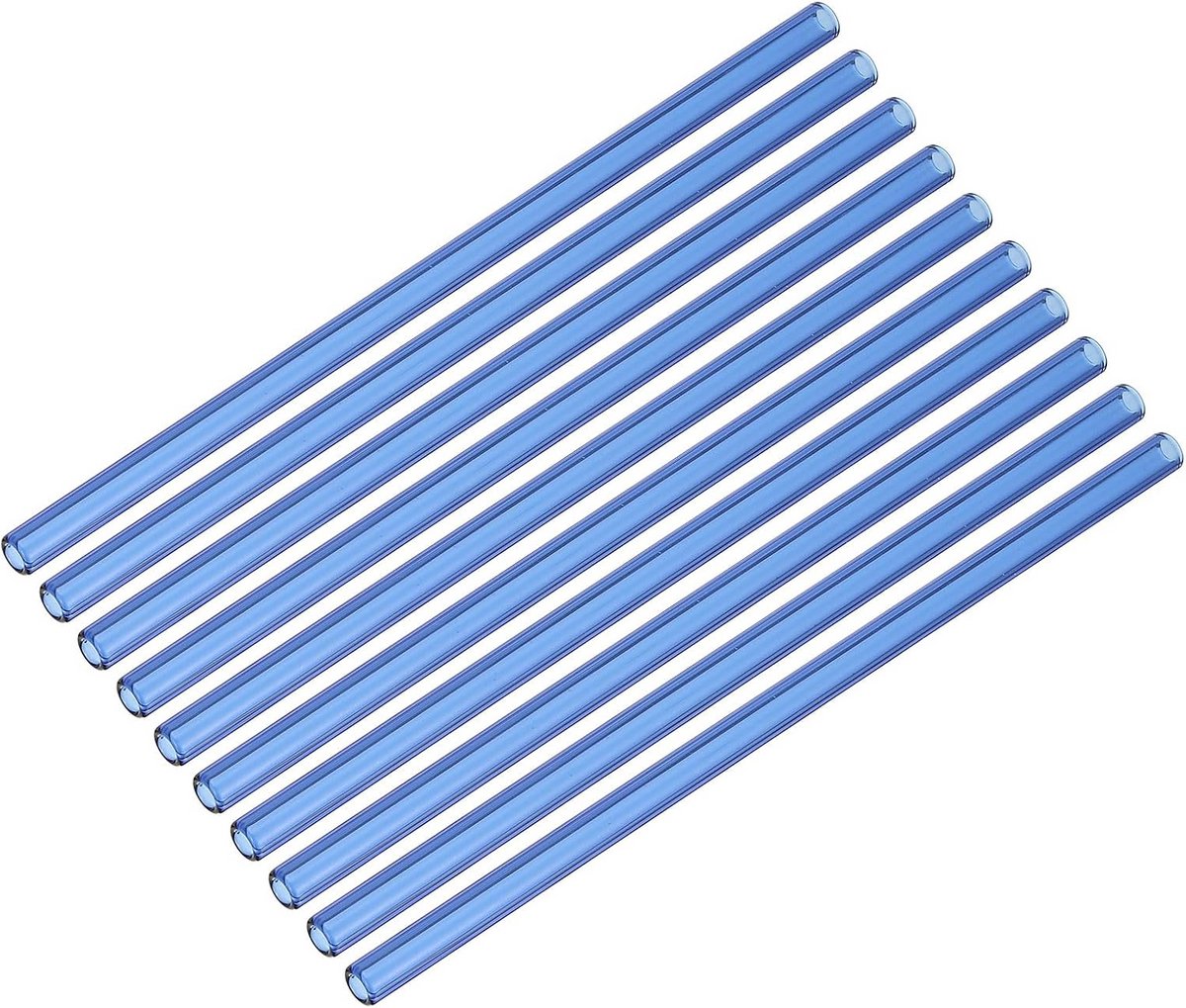 10x Blauwe Glazen Buizen 200mm Borosilicaat voor Knutselen en Laboratorium