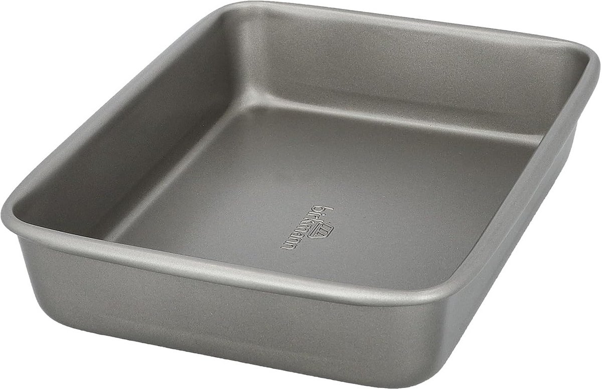 Ovenschaal Rechthoekig 22x17 cm - Koolstofstaal met Antiaanbaklaag - Grijs