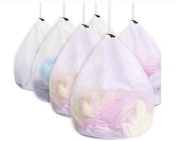 Kraftverdia® - Waszak - Waszakken - Wasnetten - Waszak groot - Verpakking van 6 waszakken voor wasmachines met snoerstoppers,babykleding/ondergoed/sokken