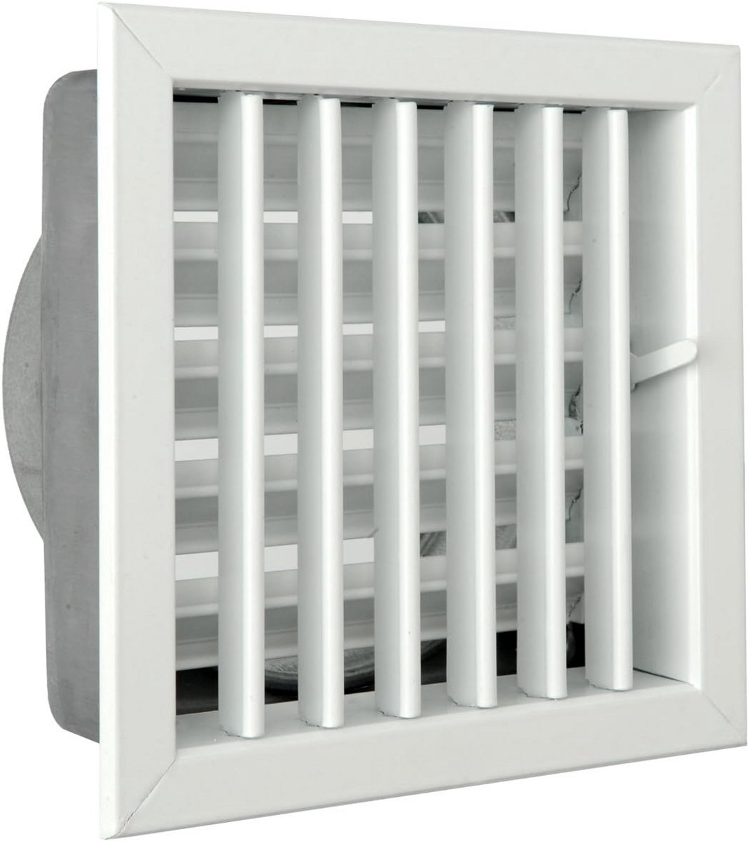 Aluminium Ventilatie Rooster Wit Inbouw 180x180mm voor Open Haard en Ventilatie