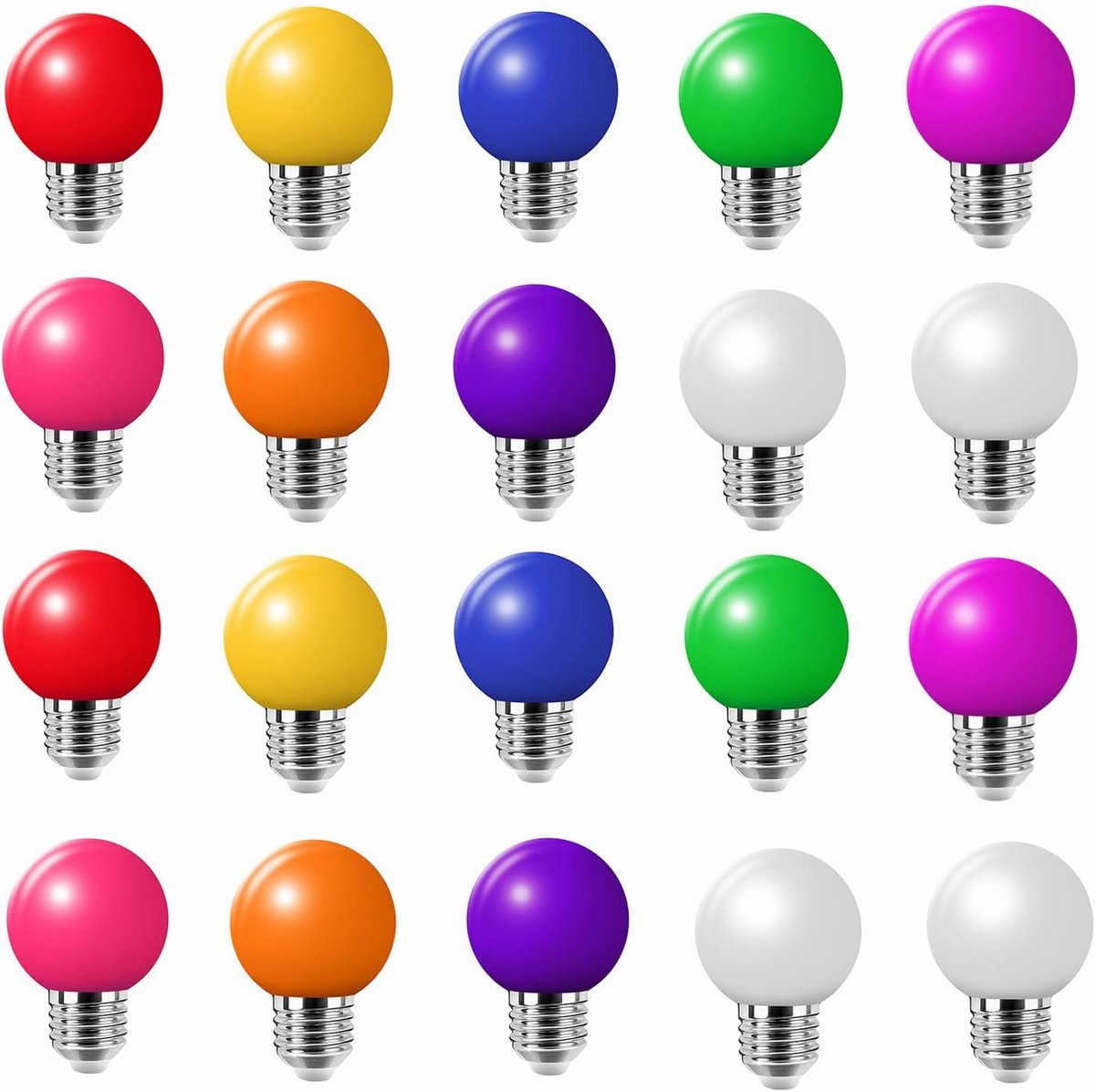 Set van 20 Dimbare LED Filamentlampen E27 Grote Schroeffitting voor Feest en Sfeer