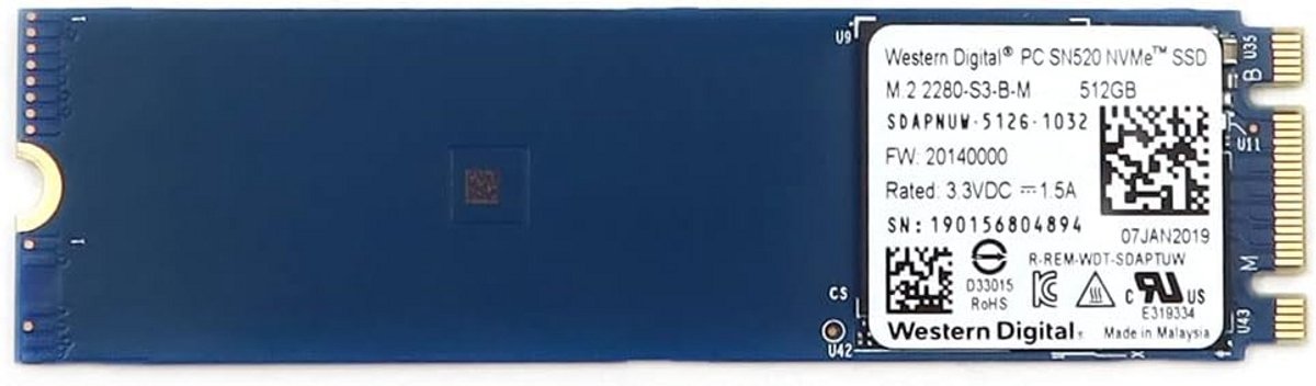 Interne NVMe SSD 512 GB M.2 2280 voor PC
