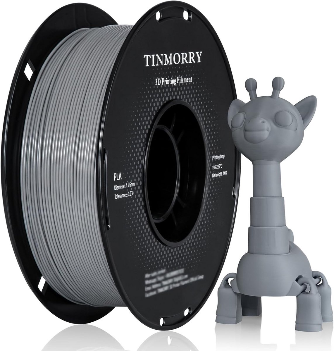 PLA Filament 1.75 mm Grijs 1 kg voor 3D Printer