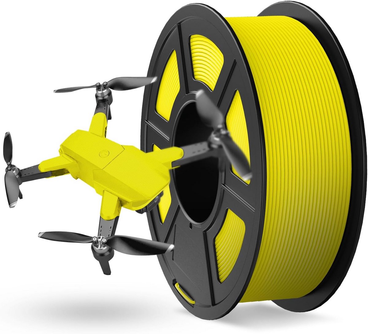 Sneldrogend Matte PETG Filament 1.75mm voor 3D Printer - Hoge Precisie en Brede Compatibiliteit - 1.1kg, Matte Geel