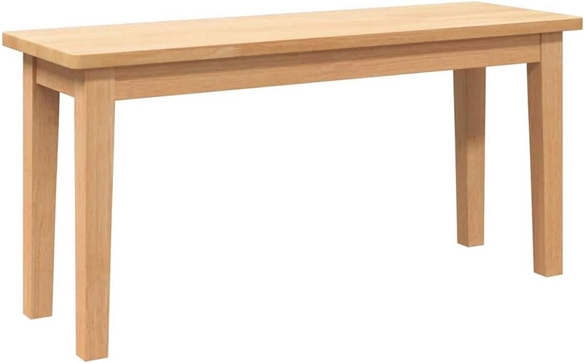 Houten Bank 90 cm Massief Rubberhout - Stijlvolle Zitbank voor Hal of Slaapkamer