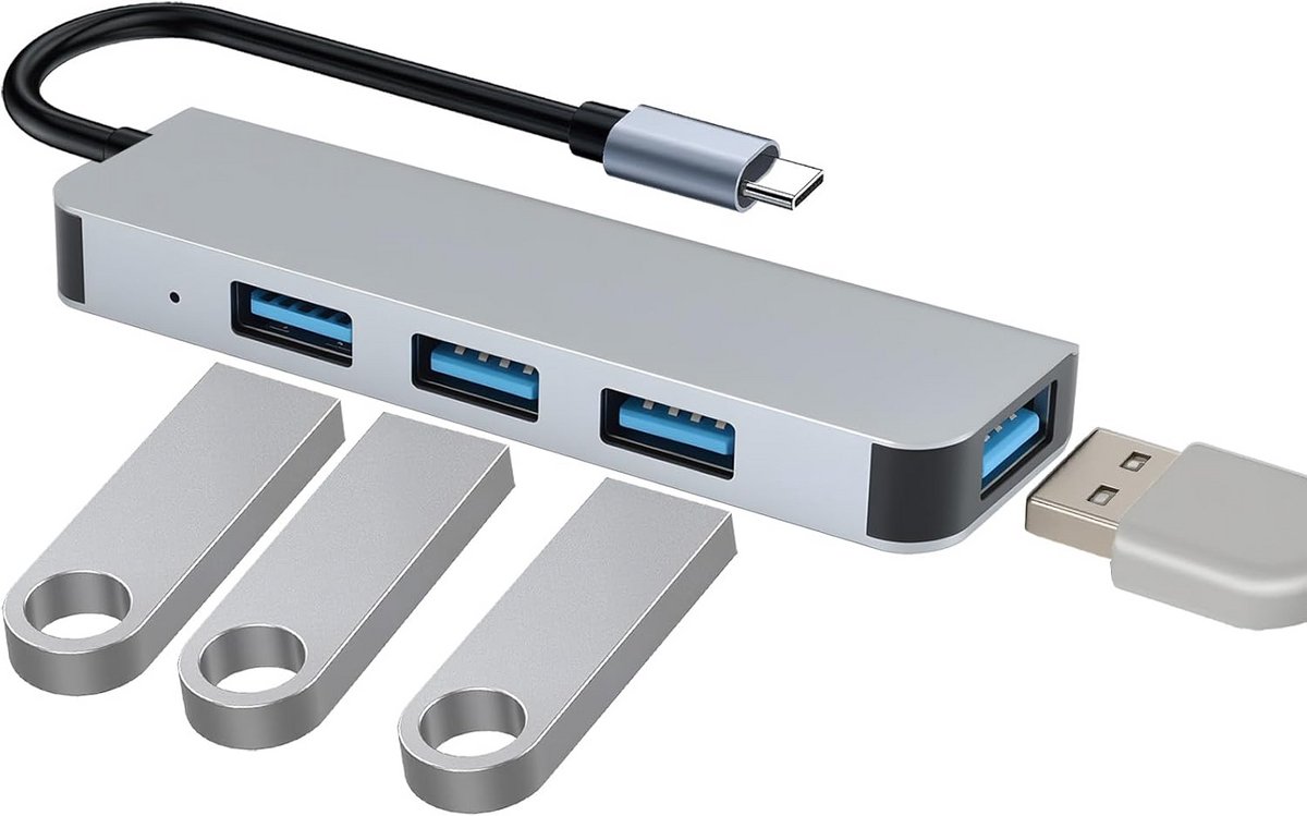 USB C Hub 4-in-1 Dockingstation met Meerdere Poorten