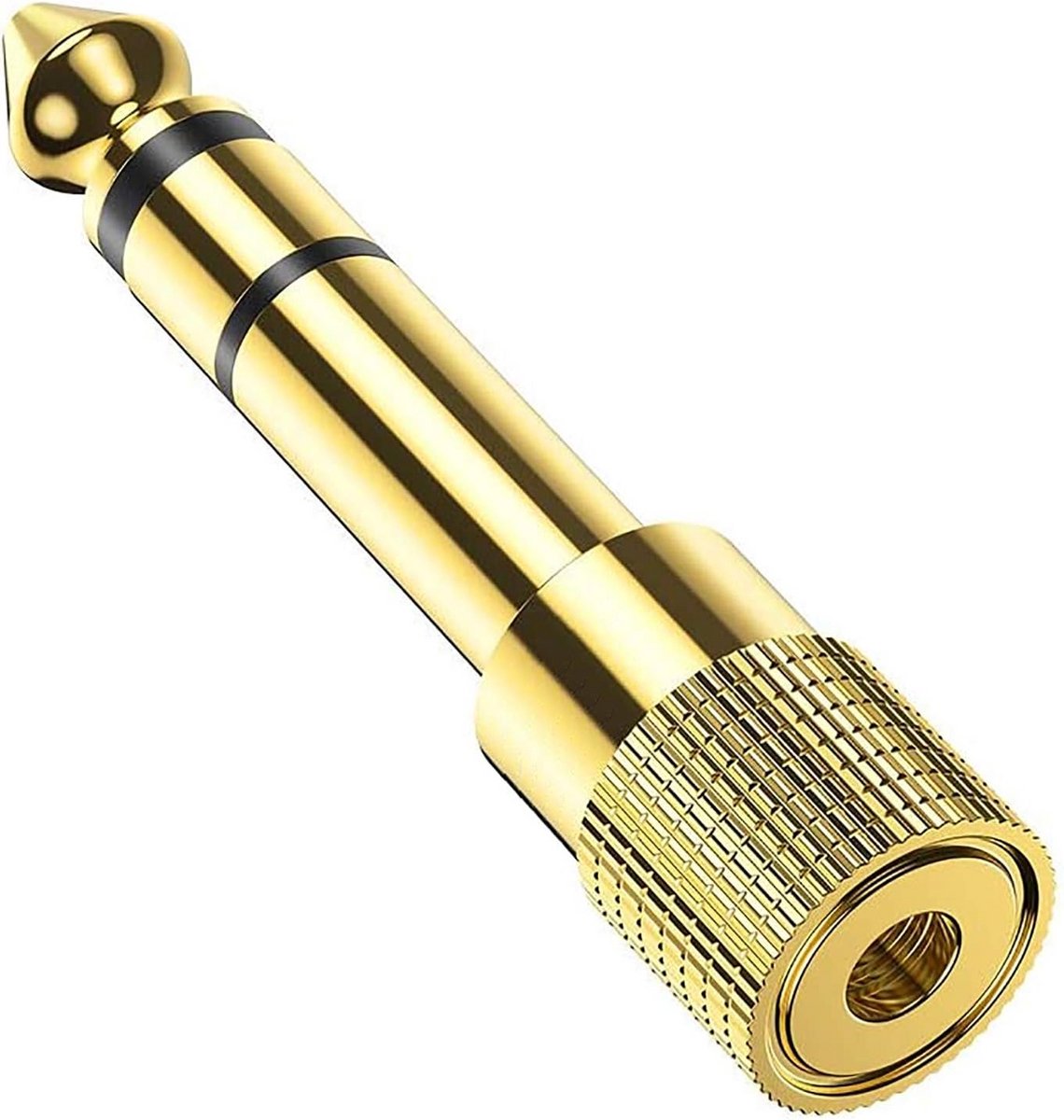 3,5mm naar 6,35mm Jack Audio Adapter Kabel Mannelijk - Verguld