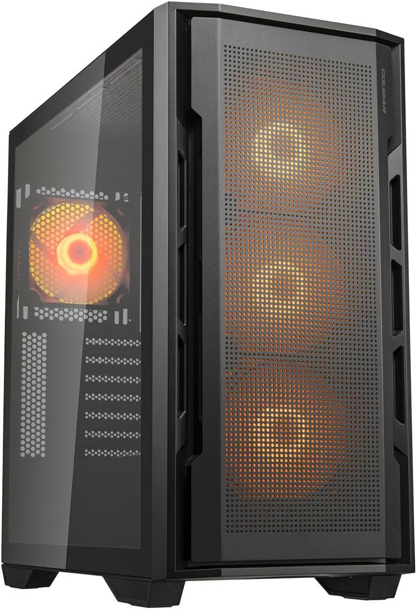 Mid Tower PC Behuizing Zwart met 4x ARGB Ventilator - Uitstekende Koeling
