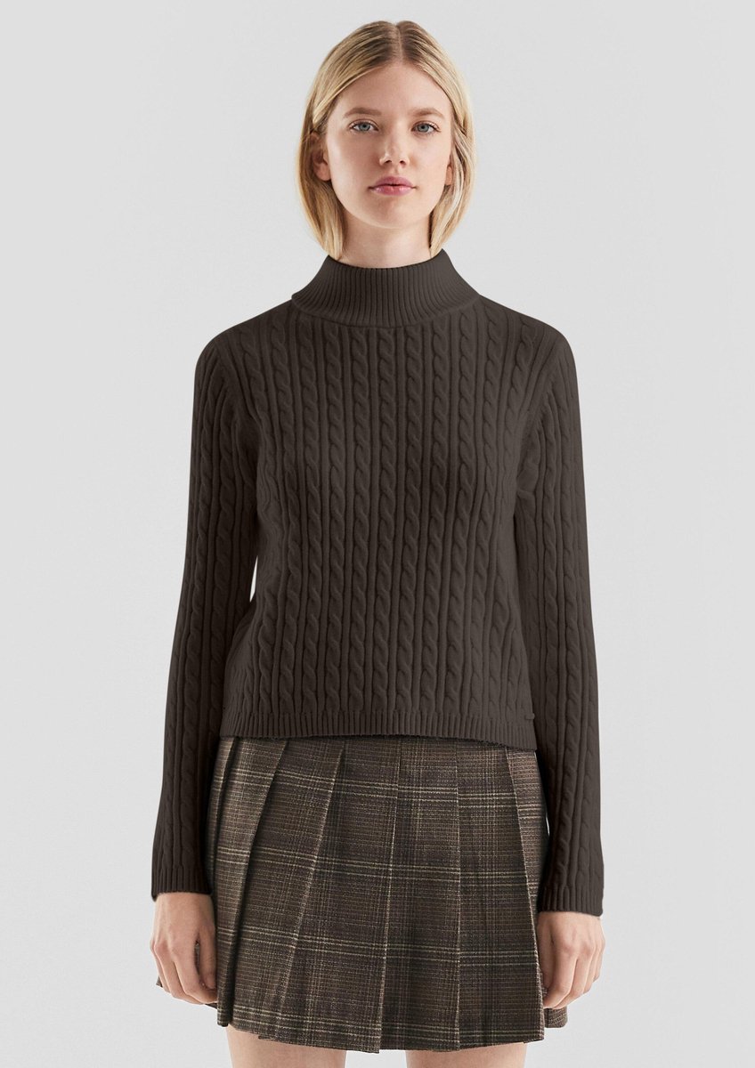 Q/S designed by - Dames pull - Maat M - Vrouwen - Bruin - Viscose