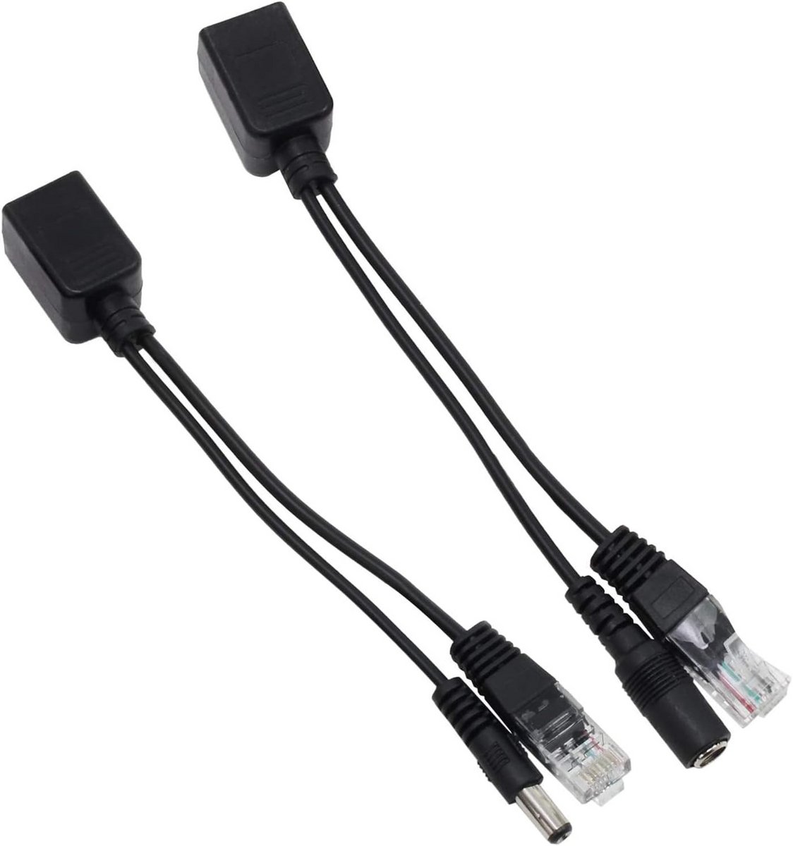 Passieve Power over Ethernet (PoE) Adapter Set Injector en Splitter voor 5V tot 48V