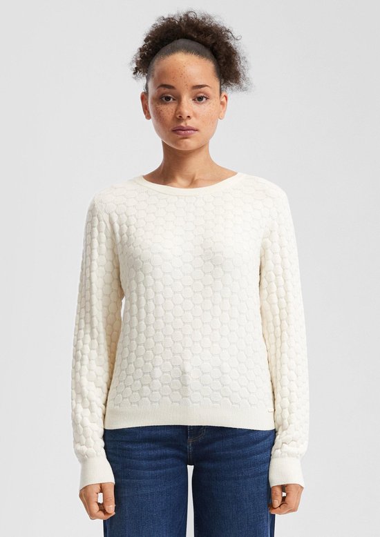 Q/S designed by - Dames pull - Maat M - Vrouwen - wit - Viscose