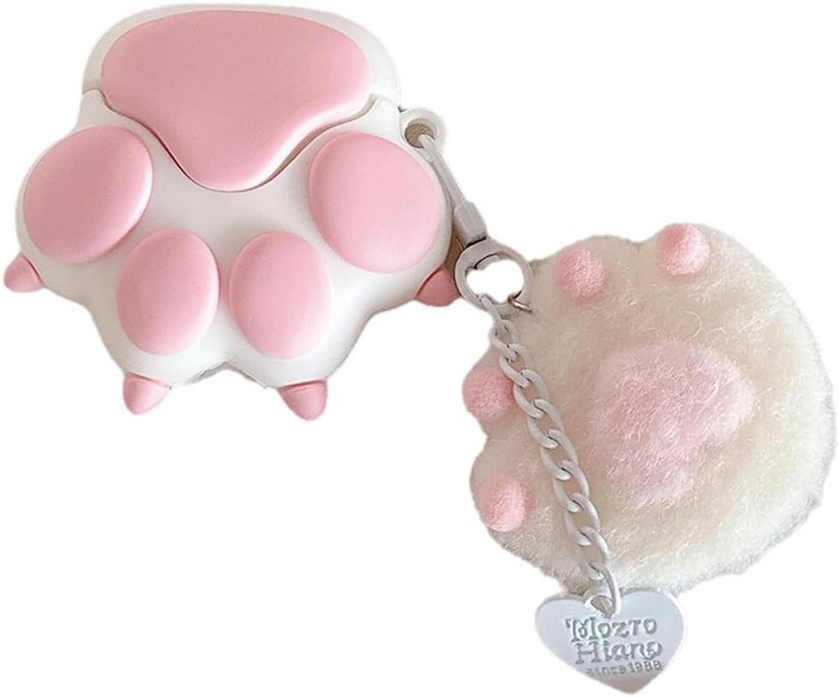 Schattige Cartoon Kattenpoot Beschermhoes voor AirPods Pro 3 (3e Generatie) - Schokbestendige Siliconen Oplaadcase Cover