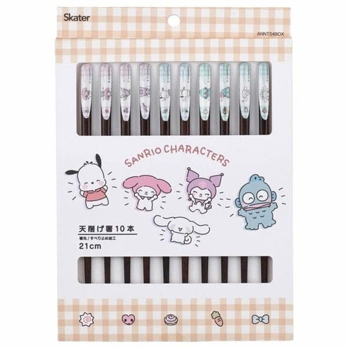 Skater Sanrio Chopsticks 10-Pack Characters Kitchen- and Tableware