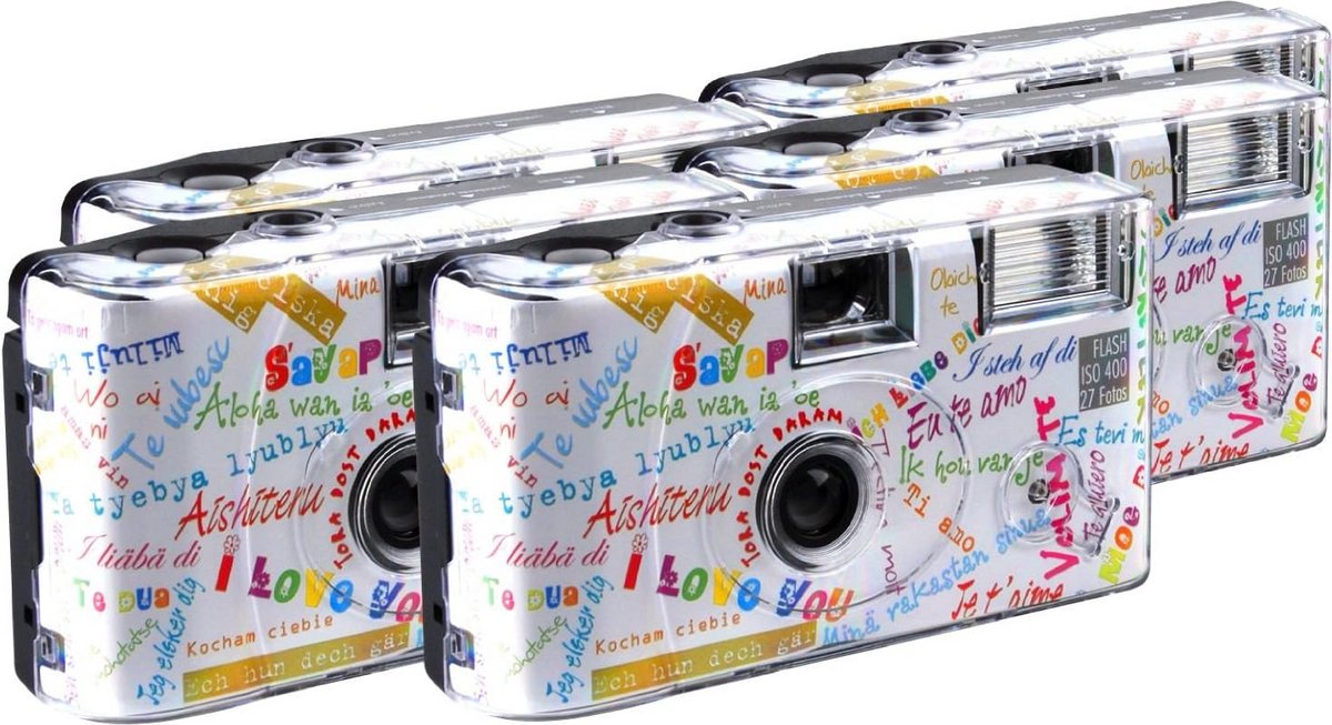 Wegwerpcamera met flits voor Feestjes en Bruiloften - 5 Stuks