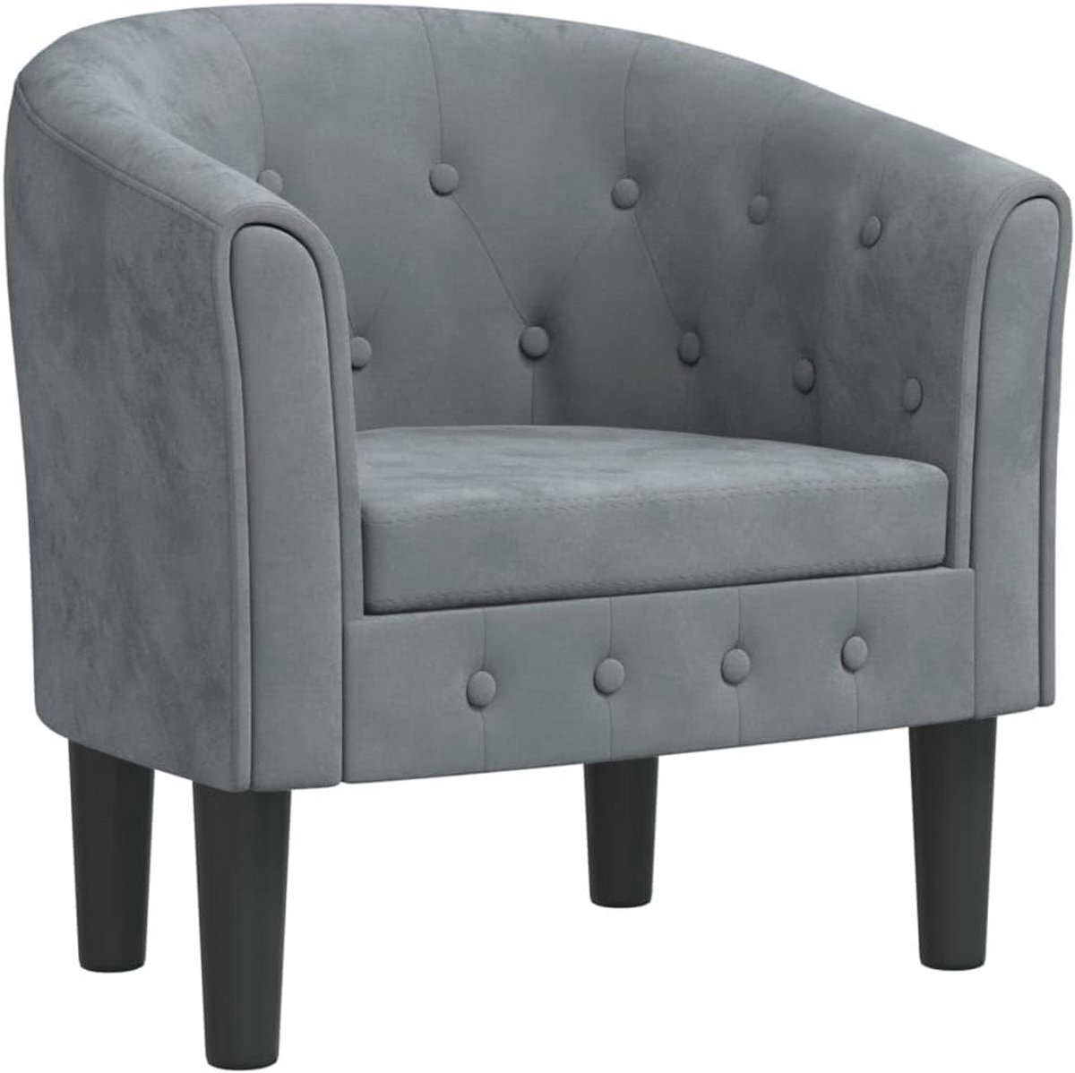 Verstelbare Loungefauteuil met Armleuningen Donkergrijs Fluweel
