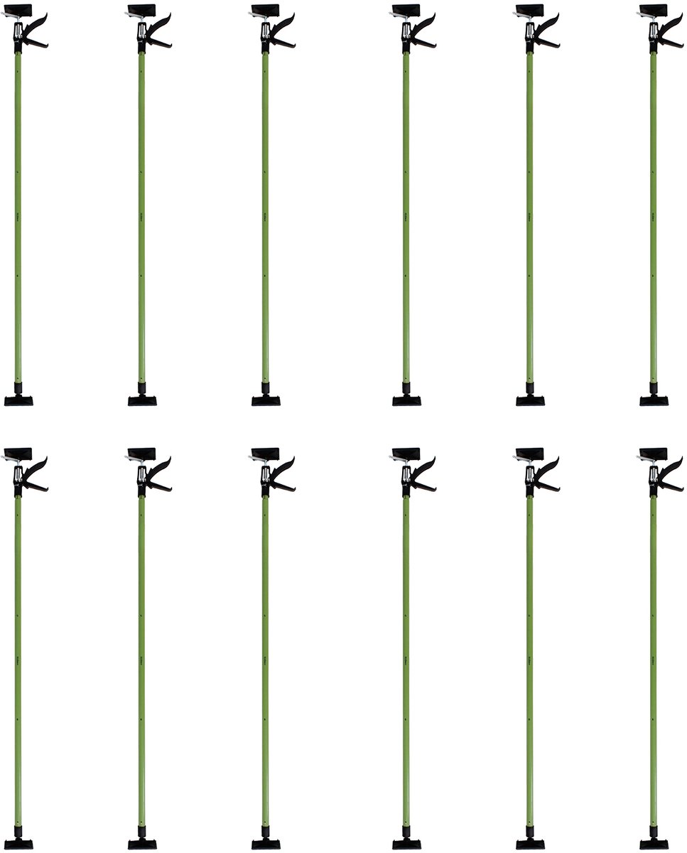 12 x Eenhandige steun Montagesteun Plafondsteun Telescopische steun tot 290cm