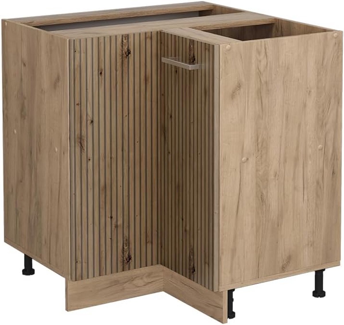 Hoekkast Keuken Onderkast - Optimaal Opbergcomfort - Eikenhout Look