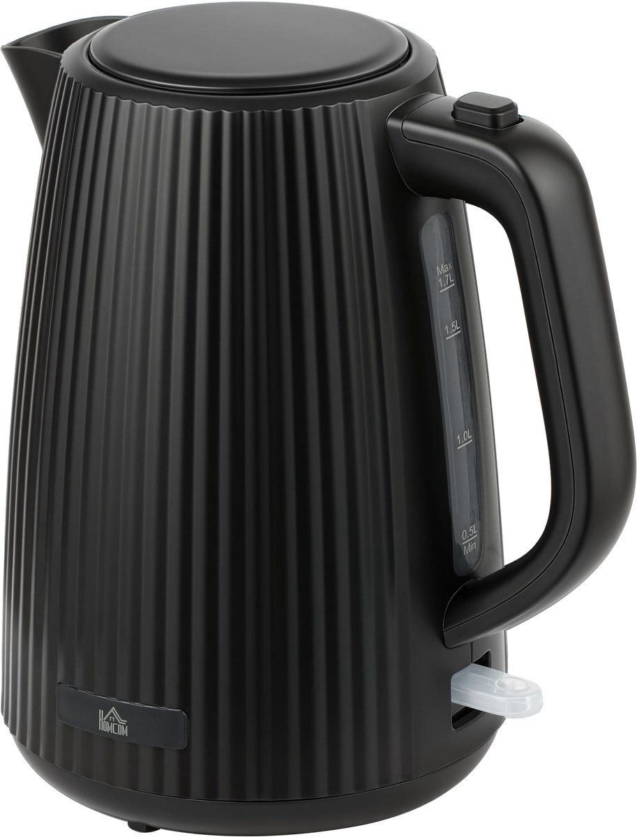 Homcom waterkoker-Kunststof-21,4L x 15,6B x 23,3H cm-Zwart