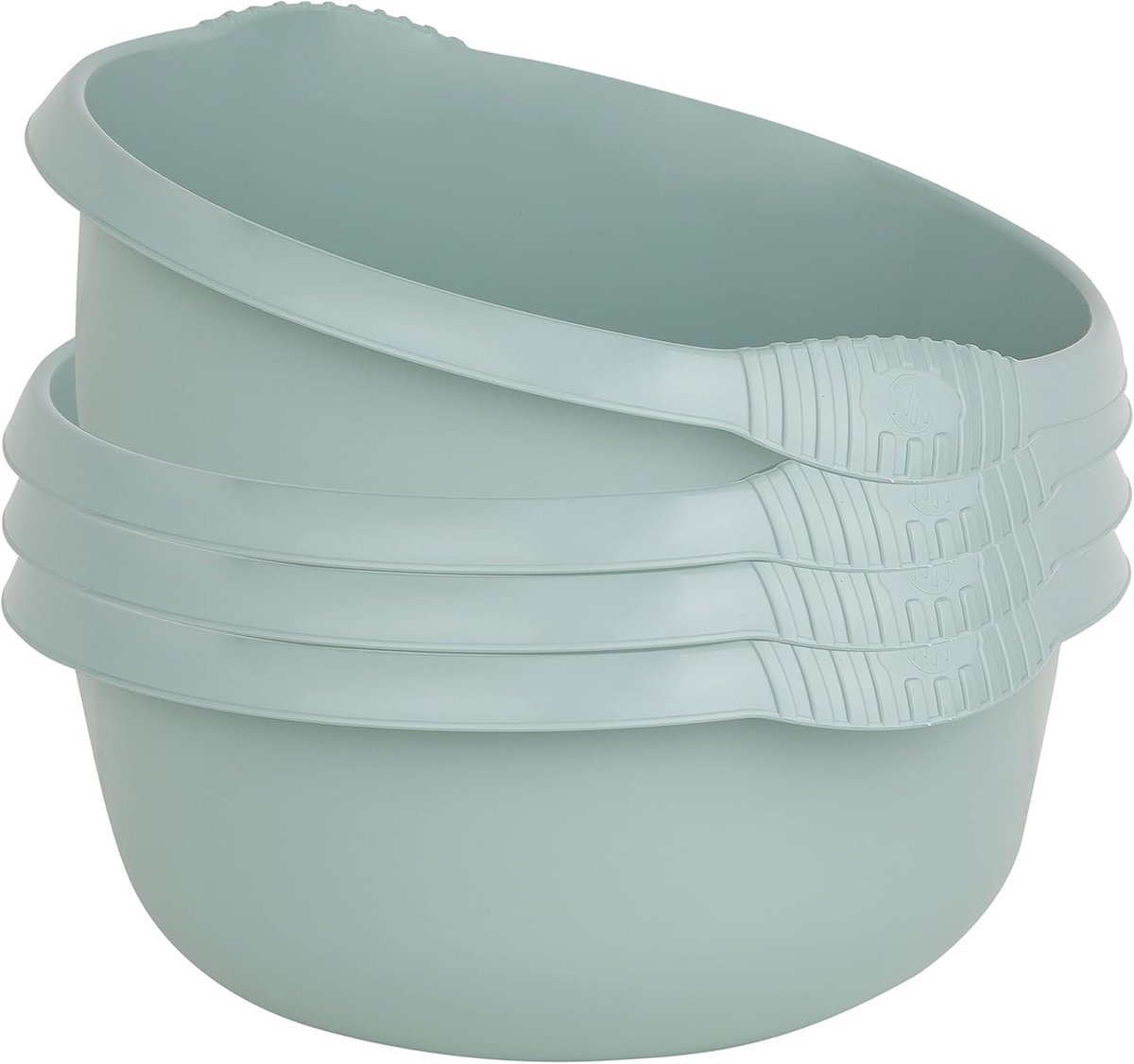 Set van 4 Ronde Kunststof Mengkommen - 7 Liter Inhoud - 32 cm Doorsnede