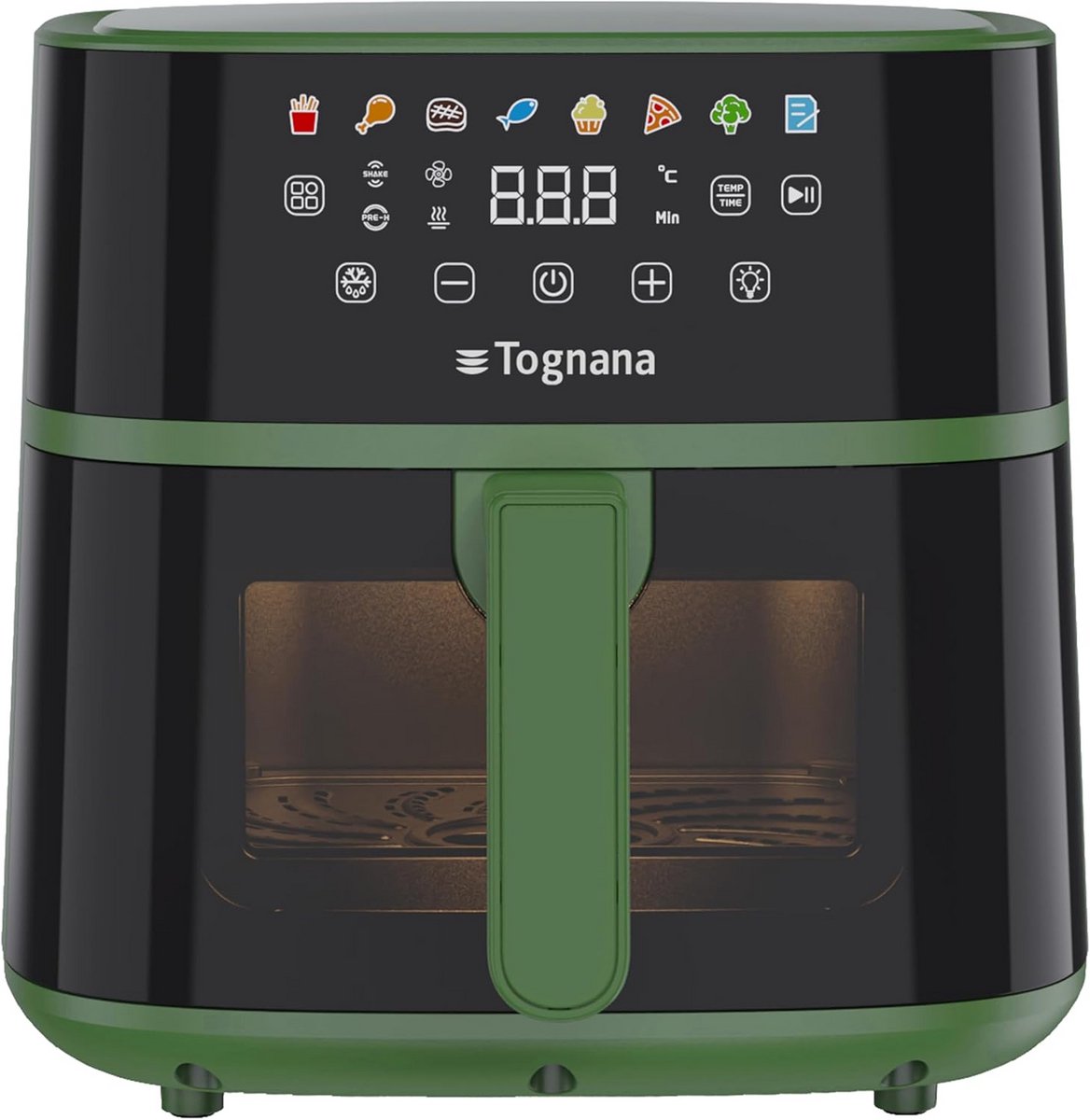 Grote Luchtfriteuse 6 Liter met Digitaal Display en Raam