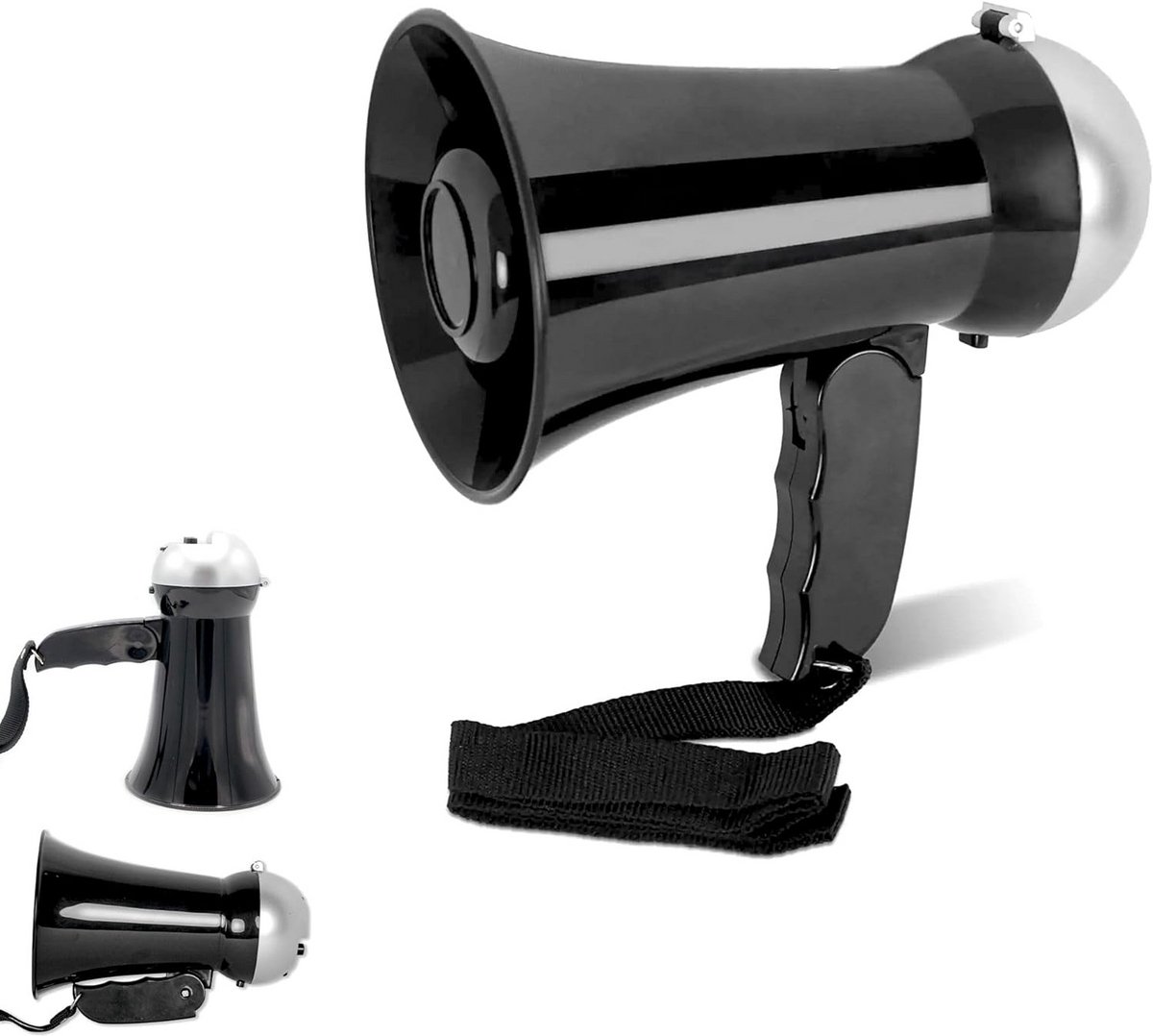 Compacte Mini Megaphone met Sirene en Opvouwbaar Handvat