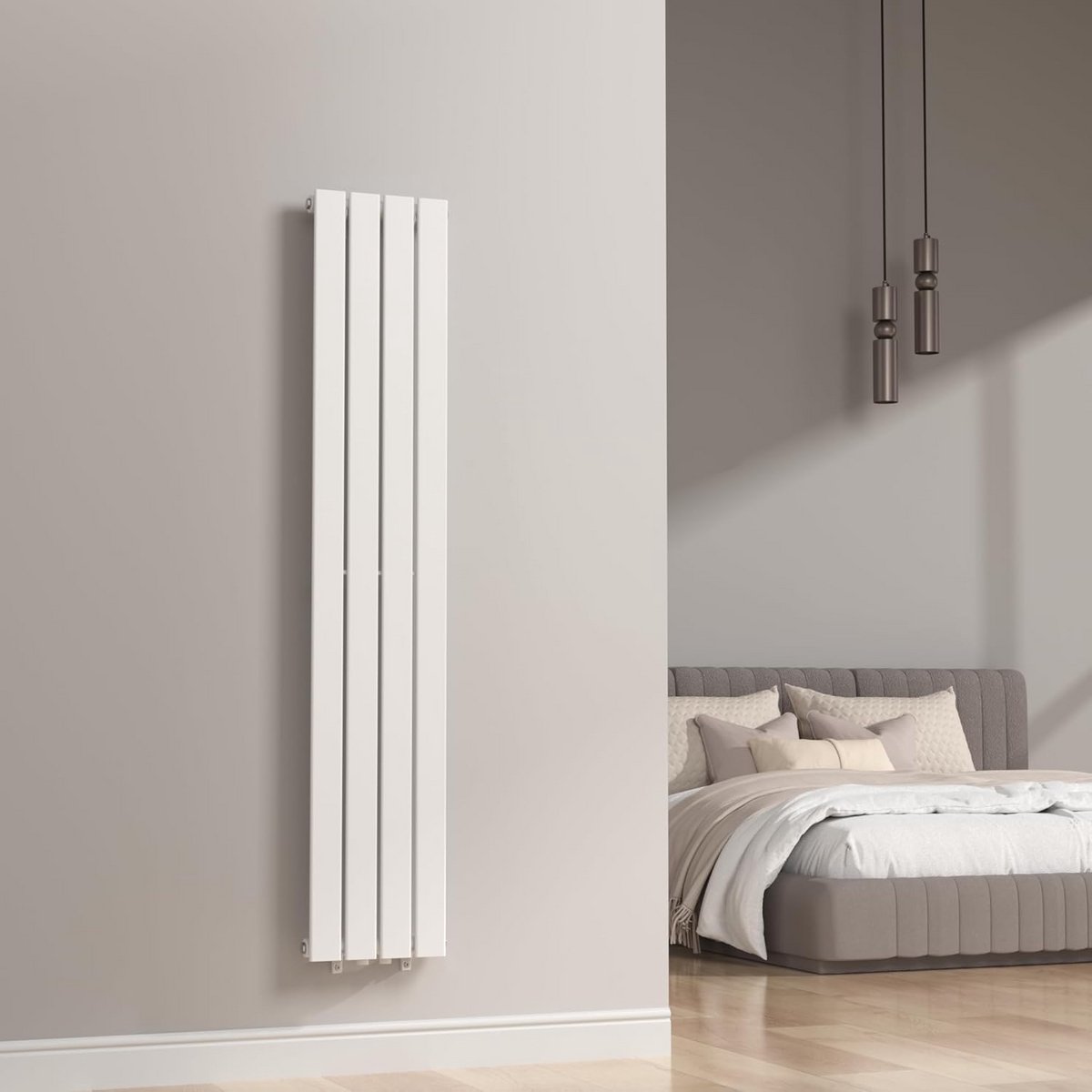 Designradiator Wit 160x30 cm Platte Paneelradiator voor Badkamer en Woonkamer