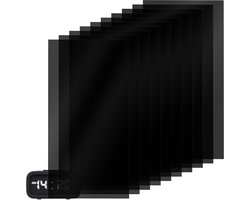 LED Lichtdimmer Folie - Verduisteringsstickers Zwart - Displays Afschermen - Zelfklevend Op Maat Te Snijden - 10 Vellen 20x10 cm