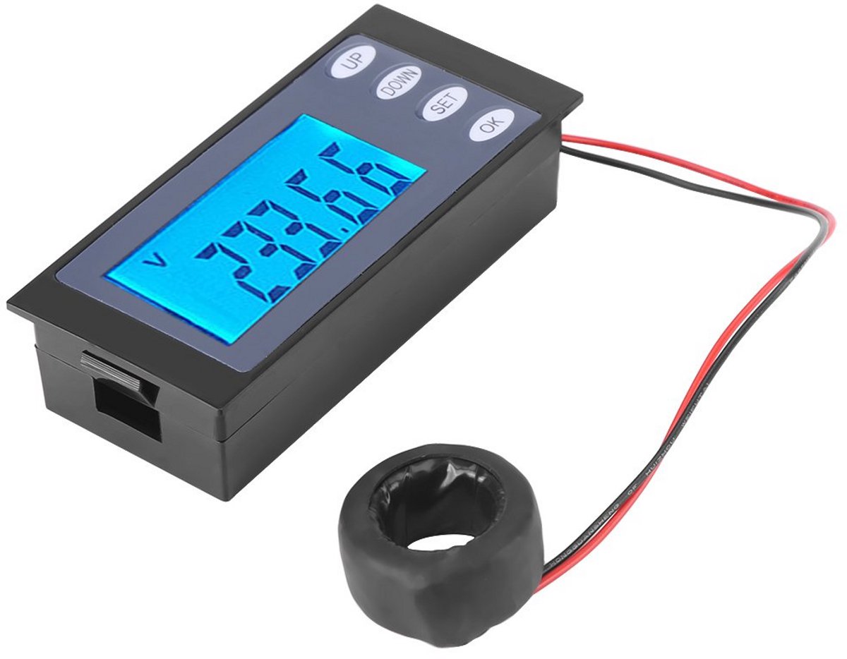 Digitale Spannings- en Stroommeter met Energiemeting en Tijdregistratie
