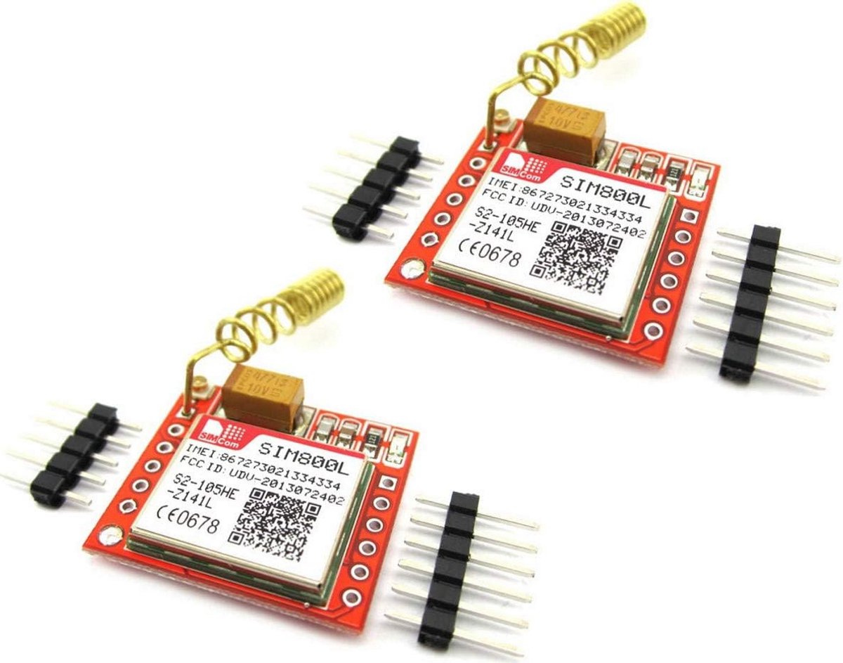 2 Stuks GPRS GSM Module met PCB Antenne en Quad-band Ondersteuning