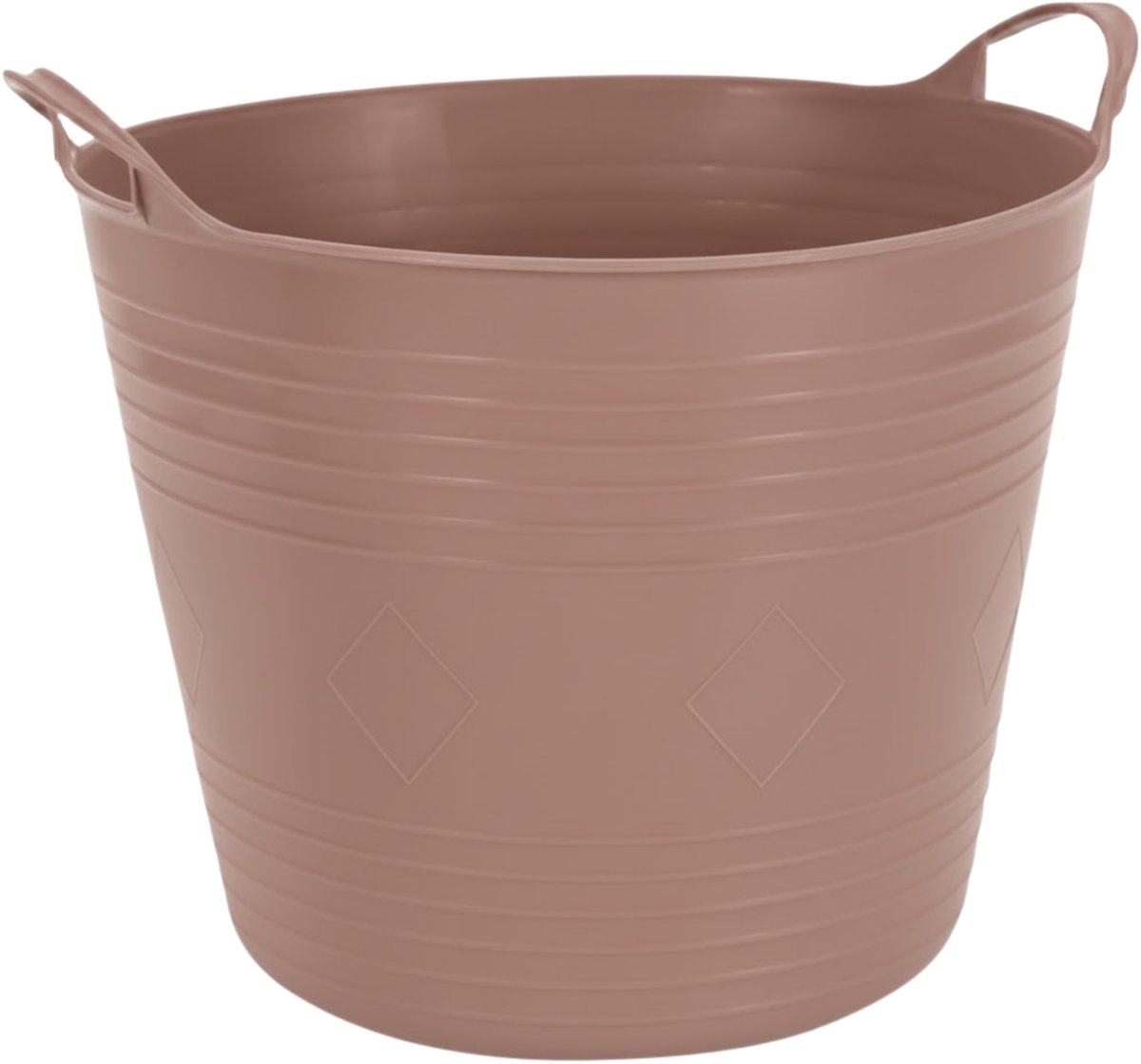 Excellent houseware flexibele wasmand - oudroze - 27 liter - kunststof - 42 x 40 x 35 cm